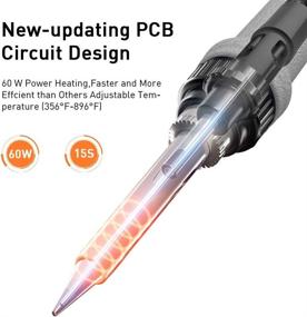 img 2 attached to 🔥 Soldering Iron with Circuited Protection: Adjustable Temperature Range of 356℉ to 896℉