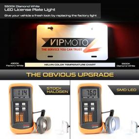 img 2 attached to 🔦 VIPMOTOZ Полная подсветка номерного знака LED, сборка ламп, пара, замена для Ford Explorer, Expedition, Fiesta, Escape, Fusion, Lincoln MKC - 6000K белый фарфор, набор из 2 штук