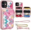 zve pattern print wallet case compatible with iphone 12 mini(2020) cell phones & accessories logo