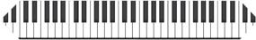 img 1 attached to 🎹 Strike a Chord: Vibrant Printed Piano Keyboard Runner Accessory