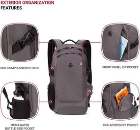 img 2 attached to SwissGear Daypack Backpacks Grey Ballistic Backpacks