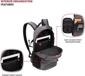 img 1 attached to SwissGear Daypack Backpacks Grey Ballistic Backpacks