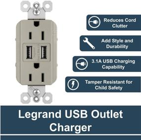 img 3 attached to 🔌 Legrand TM826USBNICCV4: Safely Charge Smartphones with Tamper Resistant Technology