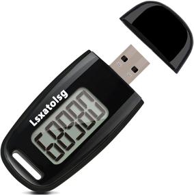 img 4 attached to 🏃 Lsxatolsg Simple Step Counter: Rechargeable Pedometer for Accurate Fitness Tracking and Daily Goal Monitoring (Clip and Lanyard Included)