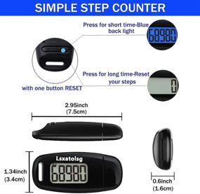 img 2 attached to 🏃 Lsxatolsg Simple Step Counter: Rechargeable Pedometer for Accurate Fitness Tracking and Daily Goal Monitoring (Clip and Lanyard Included)