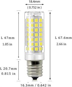 img 3 attached to Energy-Efficient Microwave Oven Appliance LED Bulb (Pack of 2) - 70W Halogen Equivalent - Daylight White 6000K - Dimmable - Ceramic Body