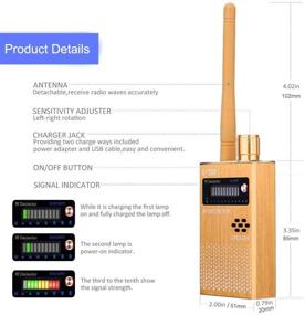 img 1 attached to 🔎 Детектор радиосигналов и поиск камеры - противошпионские скрытые камеры, обнаружение насекомых, аудио-сканер GPS, устройство поиска CDMA-сигнала GSM и аудио-паразитного устройства, сканер устройств WiFi Bluetooth G319.