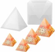 pyramid silicone molds for jewelry casting: durable 1-piece design with plastic stand base for diy crafts logo