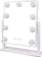 💄 mupiu vanity mirror with 360° rotation, smart touch control, and dimmable light - ideal for flawless makeup (white) logo