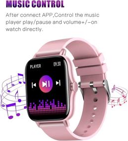 img 1 attached to Women's Sport Smart Watch: Fitness Activity Tracker with Bluetooth Calling, Music Play, Heart Rate, Blood Pressure, SpO2 Monitor, Sleep Tracker, Alarm, Timer, Stopwatch, Weather. Syncs with Google Fit.