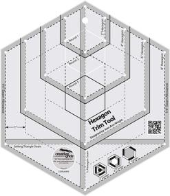 img 1 attached to 📐 Шаблон для обрезки гексагонального одеяла - CGRJAW4 от Creative Grids