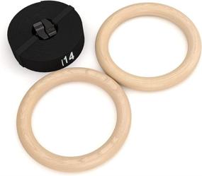 img 3 attached to 🤸 Optimum Wood Gymnastics Rings 32mm - Adjustable Straps for Cross Training, Strength & Pull Ups, Dips