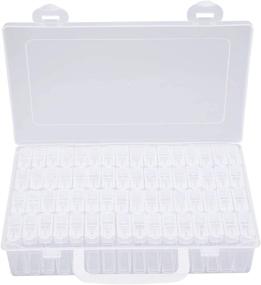 img 3 attached to Tosnail 128 Snap-Tight Clear Plastic Storage Containers for Jewelry Making, Beads, Sequins, Nails, and Diamond Painting