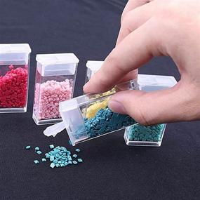 img 1 attached to Tosnail 128 Snap-Tight Clear Plastic Storage Containers for Jewelry Making, Beads, Sequins, Nails, and Diamond Painting