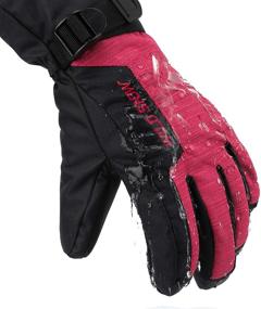 img 3 attached to Водонепроницаемые зимние перчатки для сноубординга для девочек - аксессуары для девочек от RunRRIn