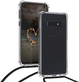 img 1 attached to 📱 Clear TPU Crossbody Case for Samsung Galaxy S10e - Detachable Lanyard, Transparent/Black