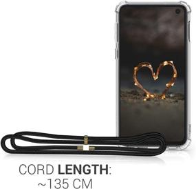 img 2 attached to 📱 Clear TPU Crossbody Case for Samsung Galaxy S10e - Detachable Lanyard, Transparent/Black