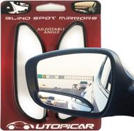🚘 utopicar long design stick-on blind spot mirrors - 2 pack for automotive rear view door mirrors - car accessories logo