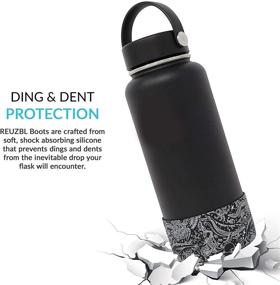 img 1 attached to 🐠 REUZBL Silicone Sea Life Graphic Boot Sleeve Protector for 12-40 oz Vacuum Insulated Stainless Steel Water Bottles