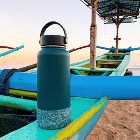 img 2 attached to 🐠 REUZBL Silicone Sea Life Graphic Boot Sleeve Protector for 12-40 oz Vacuum Insulated Stainless Steel Water Bottles