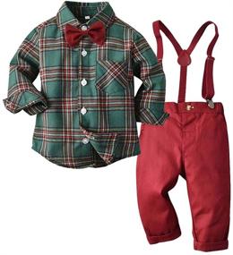 img 4 attached to 👔 Moyikiss Studio: Stylish Boys' Clothing Sets with Gentleman Suspenders