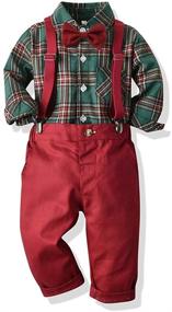 img 3 attached to 👔 Moyikiss Studio: Stylish Boys' Clothing Sets with Gentleman Suspenders