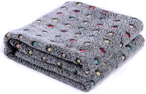 img 4 attached to Pawz Road Pet Dog Blanket: Soft, Cute, and Cozy - Available in 4 Colors and 4 Sizes