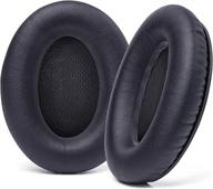 wicked cushions upgraded replacement ear pads for bose qc15 headphones - superior comfort - compatible with qc25 / qc2 / ae2 / ae2i / ae2w - extra durability, black logo
