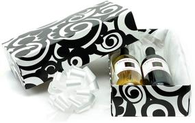 img 3 attached to Sustainable Pre-Wrapped Gift Box with Bold Scroll Design - Perfect 🎁 for Christmas, Weddings & Everyday Gifting - Includes 2 Wine Gift Boxes