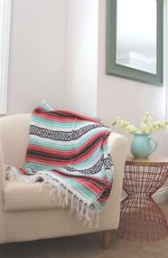 img 1 attached to Authentic Del Mex Classic Mexican 🌵 Falsa Blanket Vintage Style (Cali): Experience Timeless Elegance!