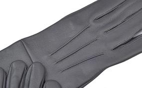 img 2 attached to 🧤 Premium Gauntlets: Authentic Medieval Leather Gloves for Men – Sleek Black Accessories