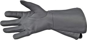 img 3 attached to 🧤 Premium Gauntlets: Authentic Medieval Leather Gloves for Men – Sleek Black Accessories