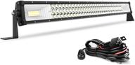 🚗 upgrade your vehicle's lighting with autosaver88 32-inch led light bar triple row 378w - perfect for trucks, suvs, atvs, and more! logo