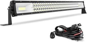 img 4 attached to 🚗 Upgrade Your Vehicle's Lighting with AUTOSAVER88 32-inch LED Light Bar Triple Row 378W - Perfect for Trucks, SUVs, ATVs, and More!