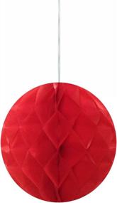 img 2 attached to 🎉 Pack of 5 Red 6-inch Honeycomb Tissue Ball Party Decorations for Weddings, Birthdays, Baby Showers, and Nursery Décor by Wrapables