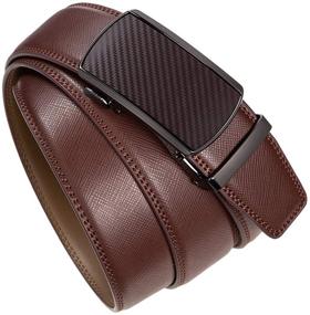 img 1 attached to 👔 Men's Accessories: Adjustable Leather Ratchet Click Buckle