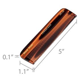 img 3 attached to Fendrihan Handcrafted Fine Tooth Pocket 🤵 Comb for Men, Faux Tortoise (5 Inches)