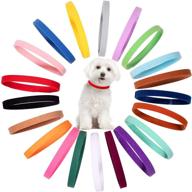 🐾 whaline double-sided adjustable id collars - 20 colors for newborn pet dog cat, 13.8 inches logo