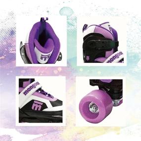 img 1 attached to 🛼 Mongoose Girl's Quad Roller Skates - Slick and Stylish Skating Gear for Young Skaters