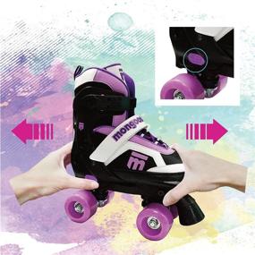 img 2 attached to 🛼 Mongoose Girl's Quad Roller Skates - Slick and Stylish Skating Gear for Young Skaters