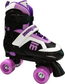 img 4 attached to 🛼 Mongoose Girl's Quad Roller Skates - Slick and Stylish Skating Gear for Young Skaters