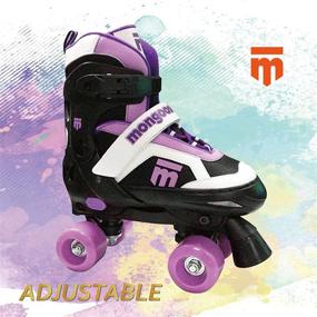 img 3 attached to 🛼 Mongoose Girl's Quad Roller Skates - Slick and Stylish Skating Gear for Young Skaters