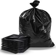 🗑️ super-value pack of 100 heavy duty trash bags with ties - large black garbage bags for 30-35 gallon trash cans logo