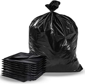 img 4 attached to 🗑️ Super-Value Pack of 100 Heavy Duty Trash Bags with Ties - Large Black Garbage Bags for 30-35 Gallon Trash Cans