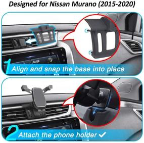 img 3 attached to AYADA Phone Holder - Upgraded Design Gravity Auto Lock Stable Easy to Install - Compatible with Nissan Murano - SUV SL 2015-2020 - Murano Accessories - Phone Mount