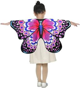 img 1 attached to 🦋 Purple Butterfly Wings Costume Headband Mask for Halloween - Rainbow Kids 1 Inch