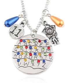 img 4 attached to Alphabet Light Bracelet: Halloween Cosplay Bangle Jewelry for Girls - Eleven Demogorgon Collection Chain