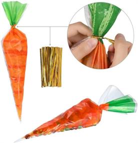 img 1 attached to FOCCTS 200Pcs Easter Carrot Shaped Plastic