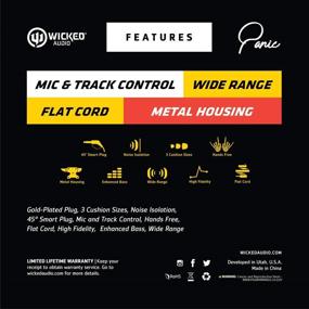 img 3 attached to 🎧 Wicked Audio Panic Earbuds with Metal Housing and Enhanced Bass for Powerful Listening Experience (New Moon)