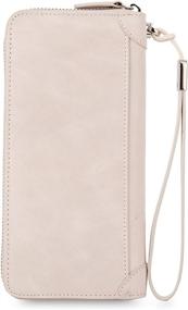 img 1 attached to 👝 Stylish Women's RFID Blocking Travel Wristlet Wallet with Large Capacity & Zipper Around